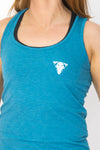 Primitive Racer Back Gym Vest Heather Galapagos Blue