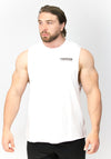 Primitive High Neck Gym Vest White