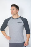 Primitive Gym 3/4 Length T-Shirt Heather/Charcoal