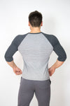 Primitive Gym 3/4 Length T-Shirt Heather/Charcoal