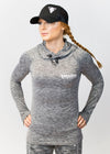 Ladies Silver Fleck Gym Pullover